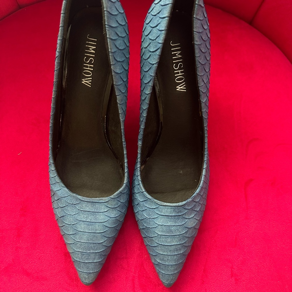 Blue Textured Women's Shoes